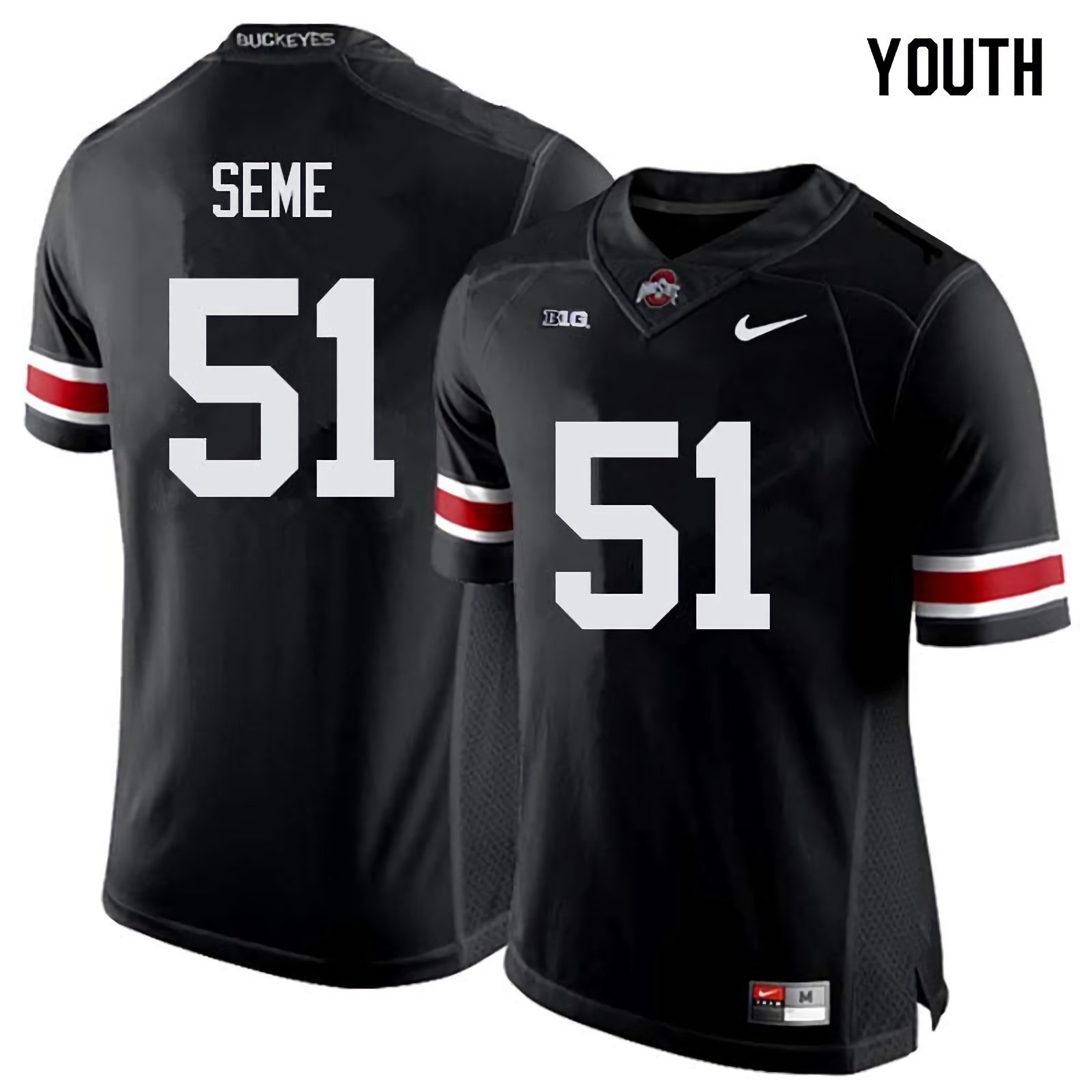Nick Seme Ohio State Buckeyes Youth NCAA #51 Nike Black College Stitched Football Jersey QEZ0056LH